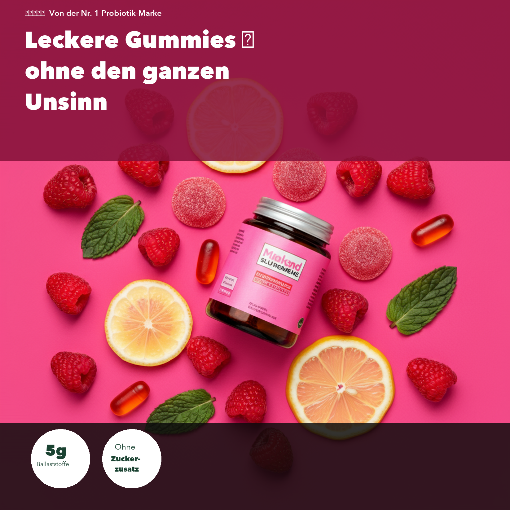 Geniessen Sie 2 Gummies taeglich